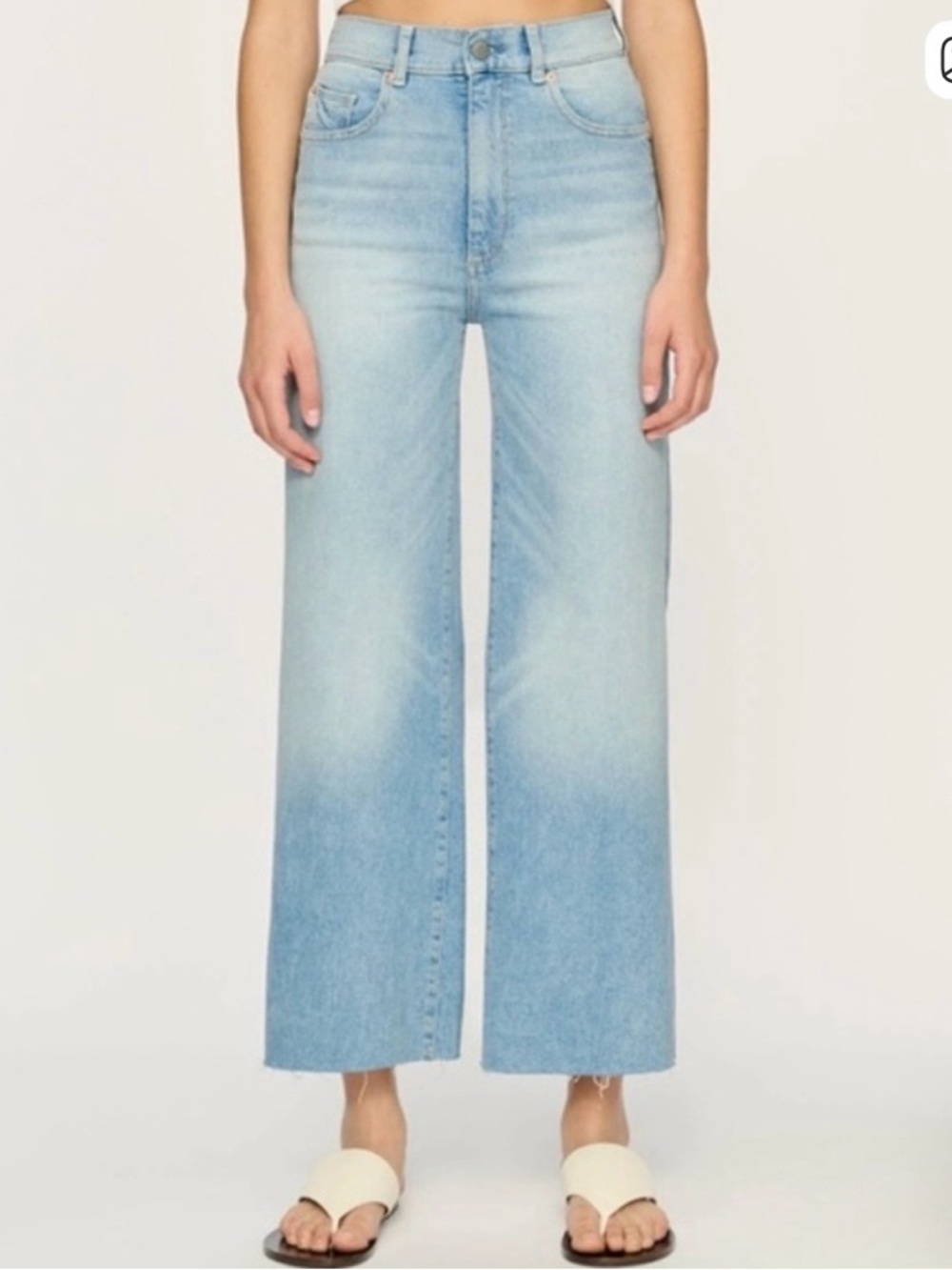 DL 1961 Hepburn High Rise Cropped Wide Leg Jeans